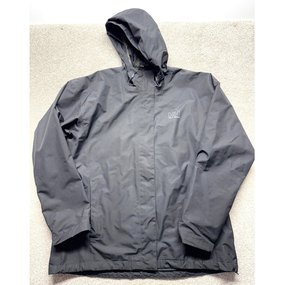 Helly Hansen Mens Outdoor Performance‎ Rain Jacket Hooded Black XXL